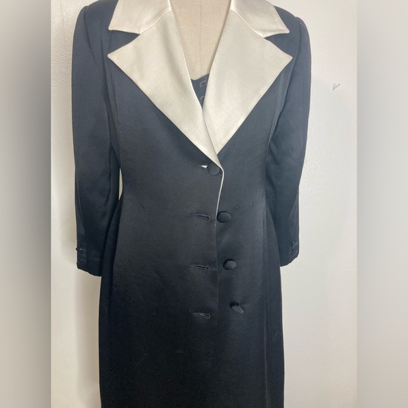 Archival fashion Patrick Kelly Paris vintage sateen contrast longline blazer - Picture 5 of 10